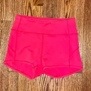 Red Lululemon Bike Shorts